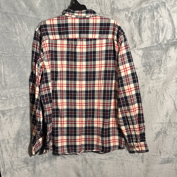 Hobbs creek Men's Plaid Shirt  size large Red, Blue, and White 100% cotton soft - Picture 4 of 10